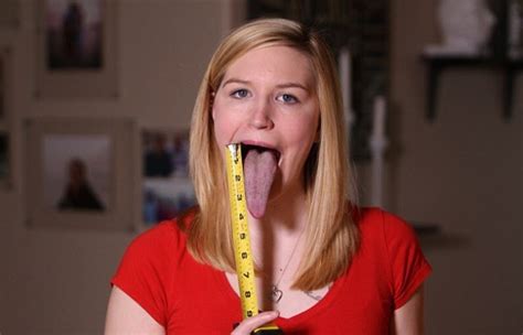 world record longest tongue female.